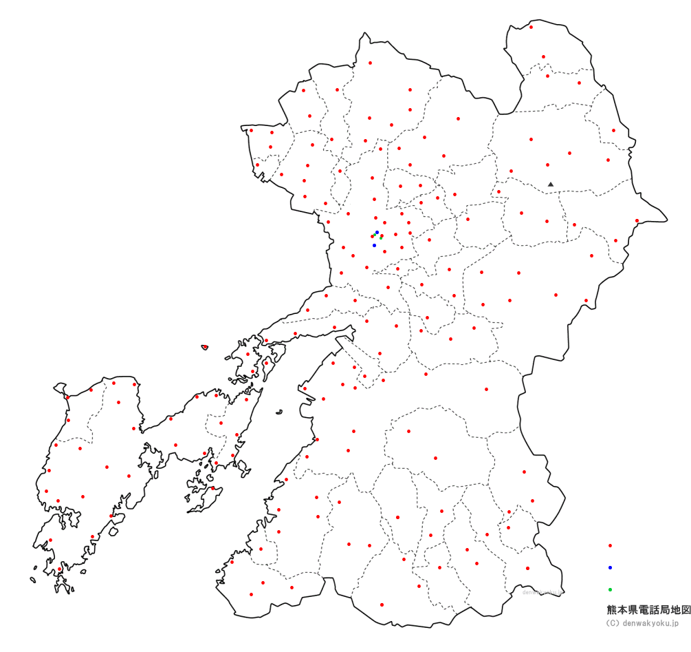 熊本県電話局地図