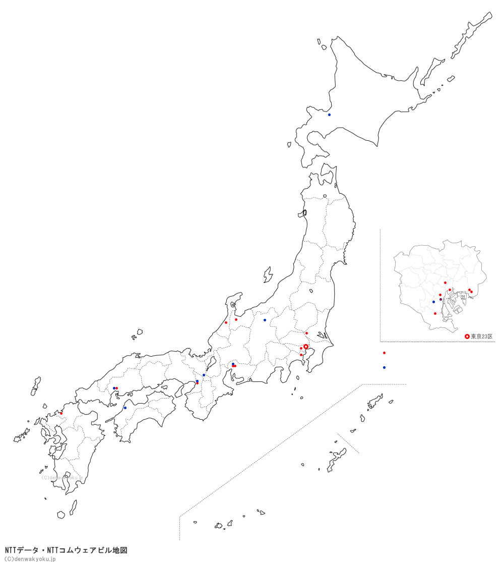 NTTデータビル・ＮＴＴコムウェアビル地図