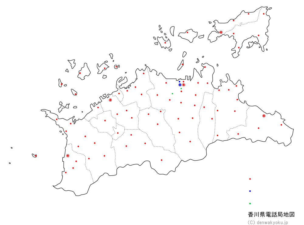 香川県電話局地図