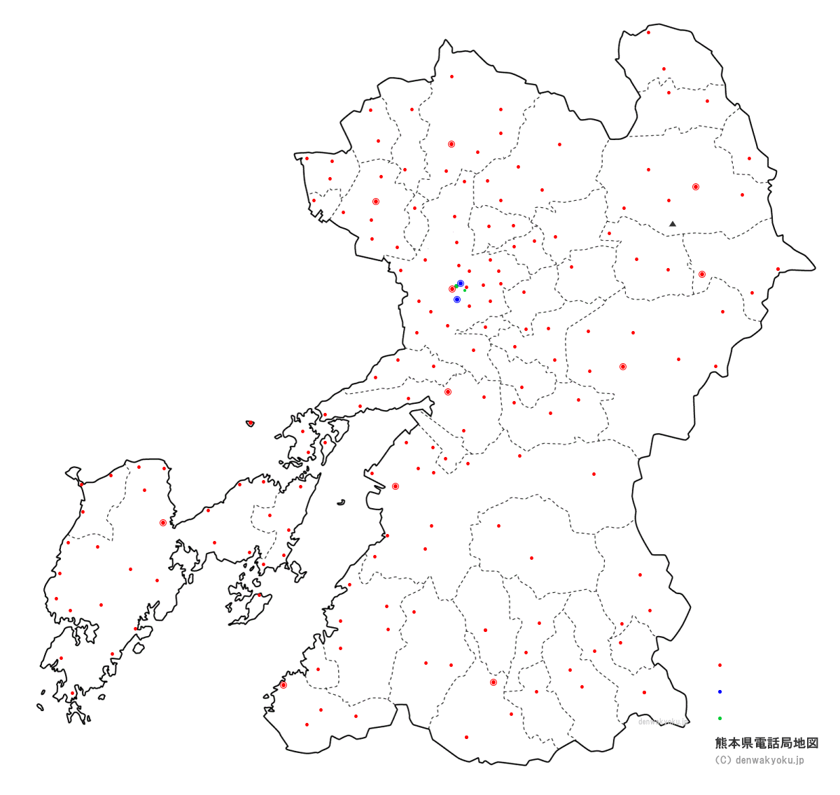 熊本県電話局地図
