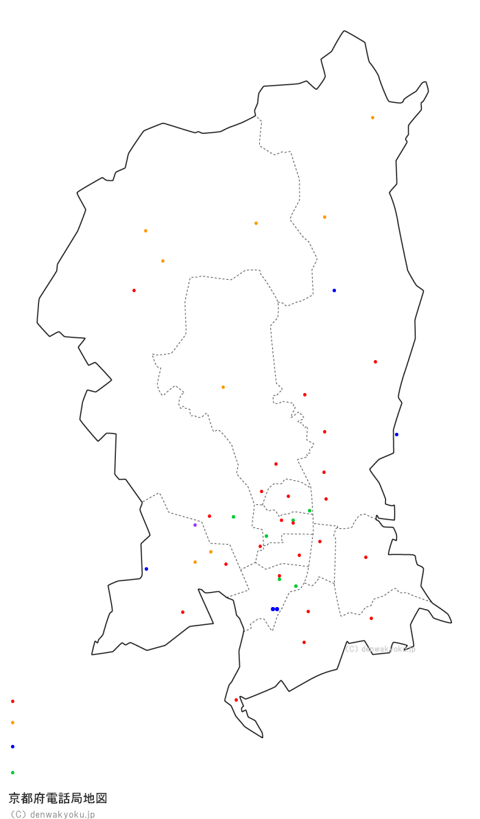 京都市電話局地図